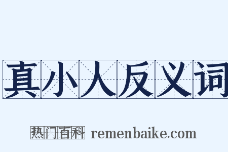 真小人反义词是什么意思的图片